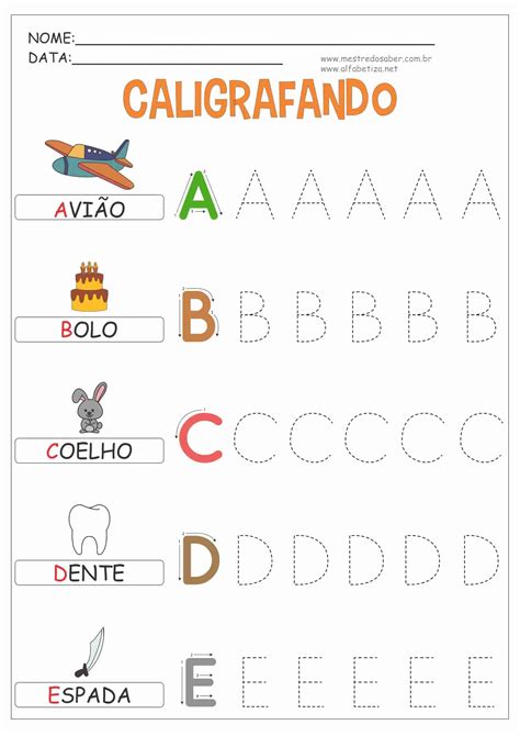 letras para cobrir pontilhados